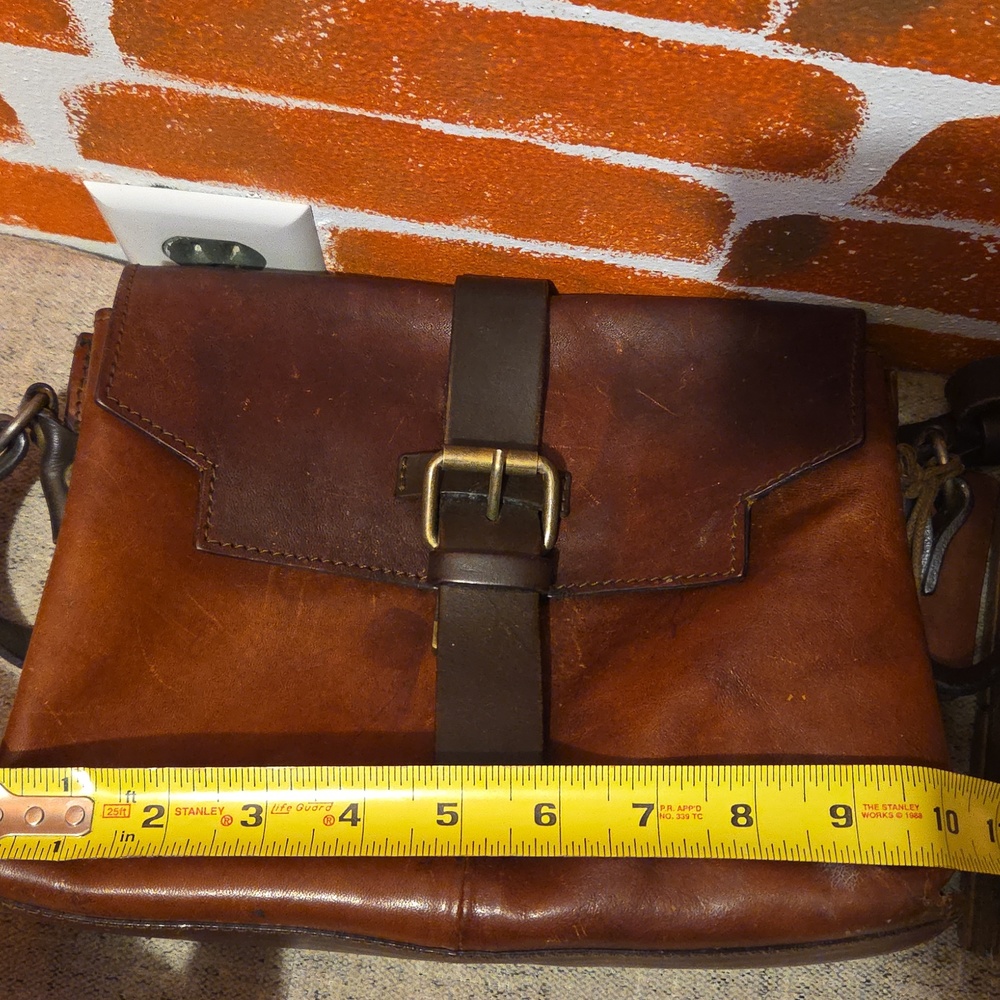 🙀 FLORENCE, ITALY Chiarugi Brown Leather Crossbody Bag 😽 - Picture 9 of 9